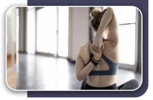 Regularly doing free hand exercises and stretching can help